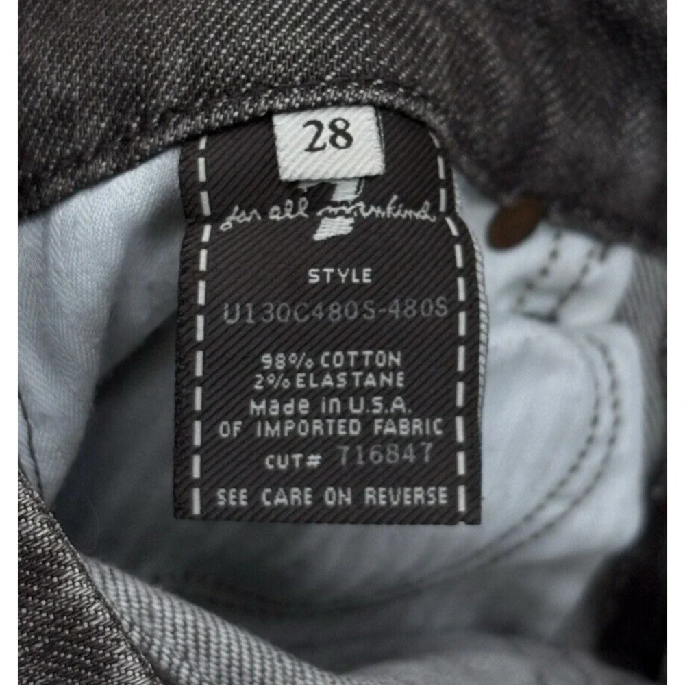 7 for All Mankind 'A' Pocket Jeans Womens‎ 28 Brown Flared Stretch Boho Festival - Picture 6 of 14